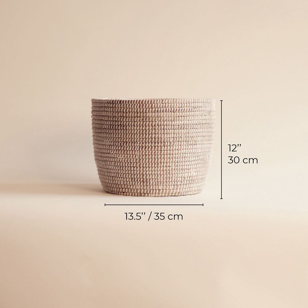 Flower pots - POT L POT African basket Pot cover H 30 cm / Ø 35 cm - KAWOBAZAAR