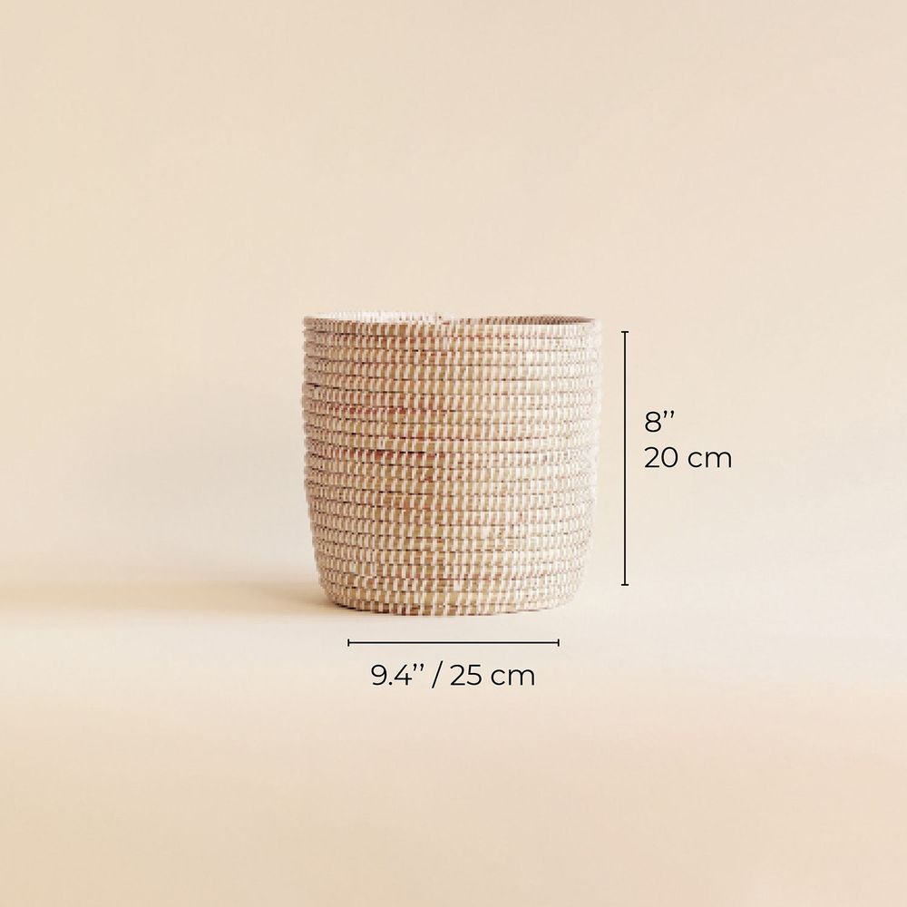 Flower pots - POT M Panier Africain Cache pot Corbeille H20 cm / Ø 25 cm - KAWOBAZAAR