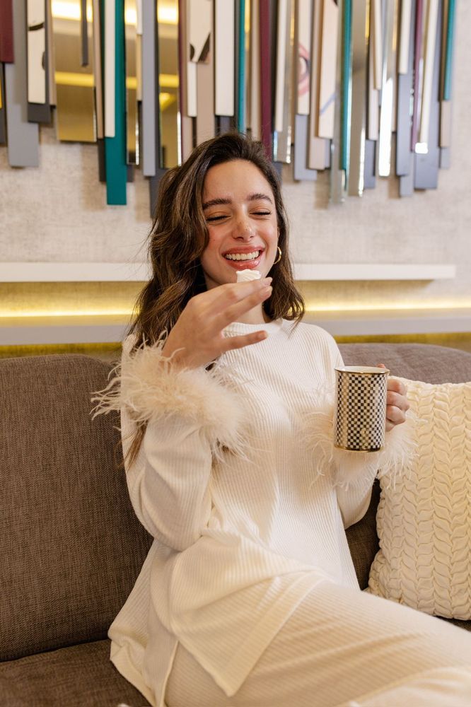 Apparel - Top and pants set with feathers - HYA CONCEPT STORE