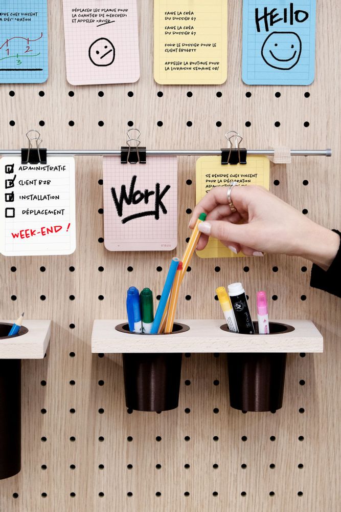 Ensembles muraux - Panneau Perforé Pegboard mobile - QUARK