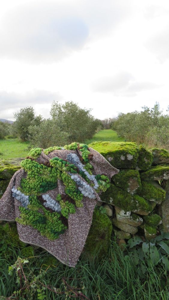 Unique pieces - MOSS, decorative tapestry - INES RIR & CO TEXTILE DESIGN
