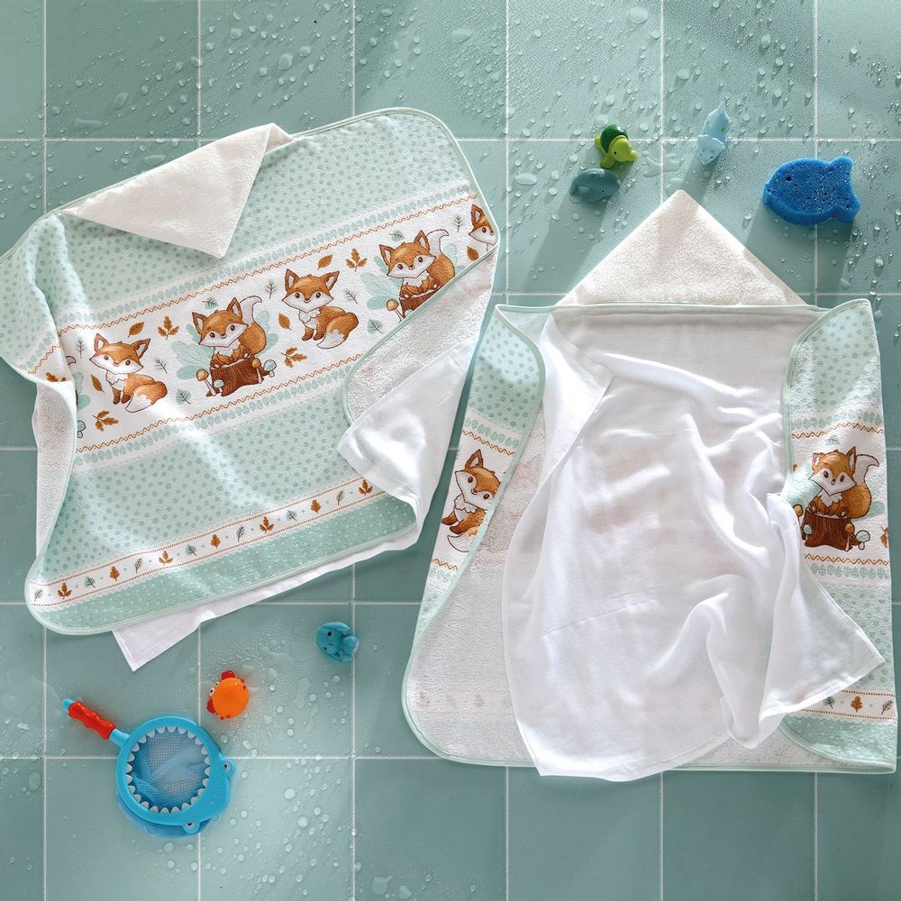 Children's bathtime - Velour Hooded Bath Towel - DÖHLER