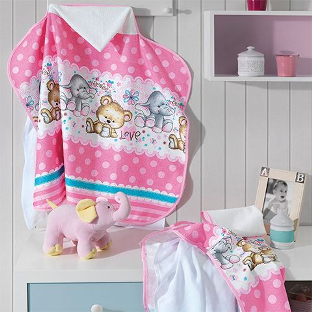 Children's bathtime - Velour Hooded Bath Towel - DÖHLER