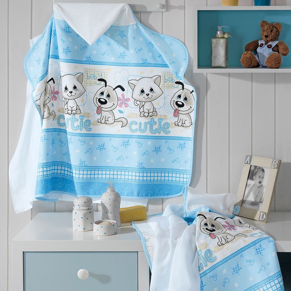 Children's bathtime - Velour Hooded Bath Towel - DÖHLER