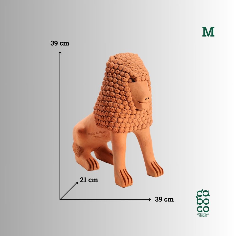 Céramique - Lion frisé en céramique - CABOCO