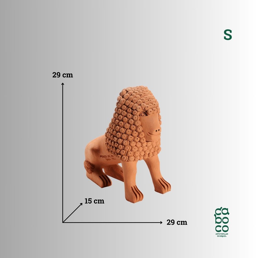 Céramique - Lion frisé en céramique - CABOCO