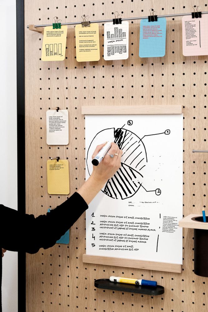 Aménagements pour bureau - Panneau perforé Pegboard pour espace Workspace - QUARK
