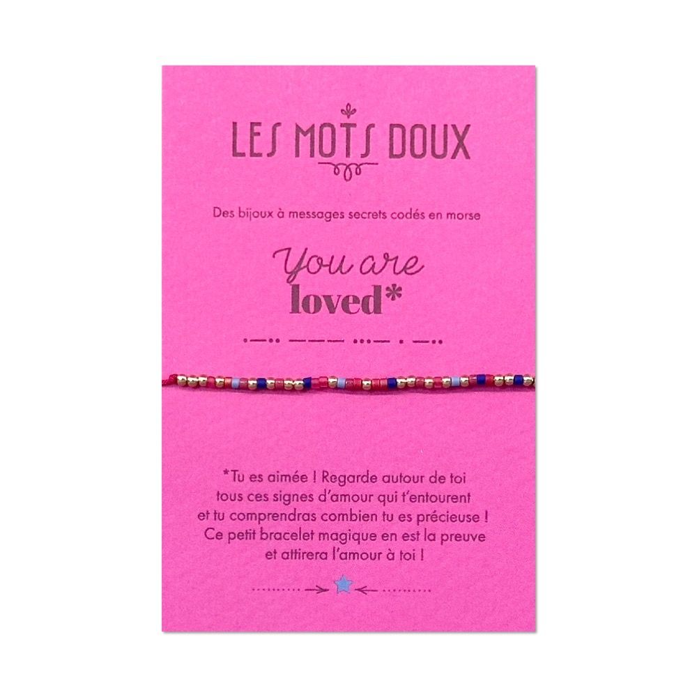Bijoux - Bracelet codé en morse : You're loved - LES MOTS DOUX