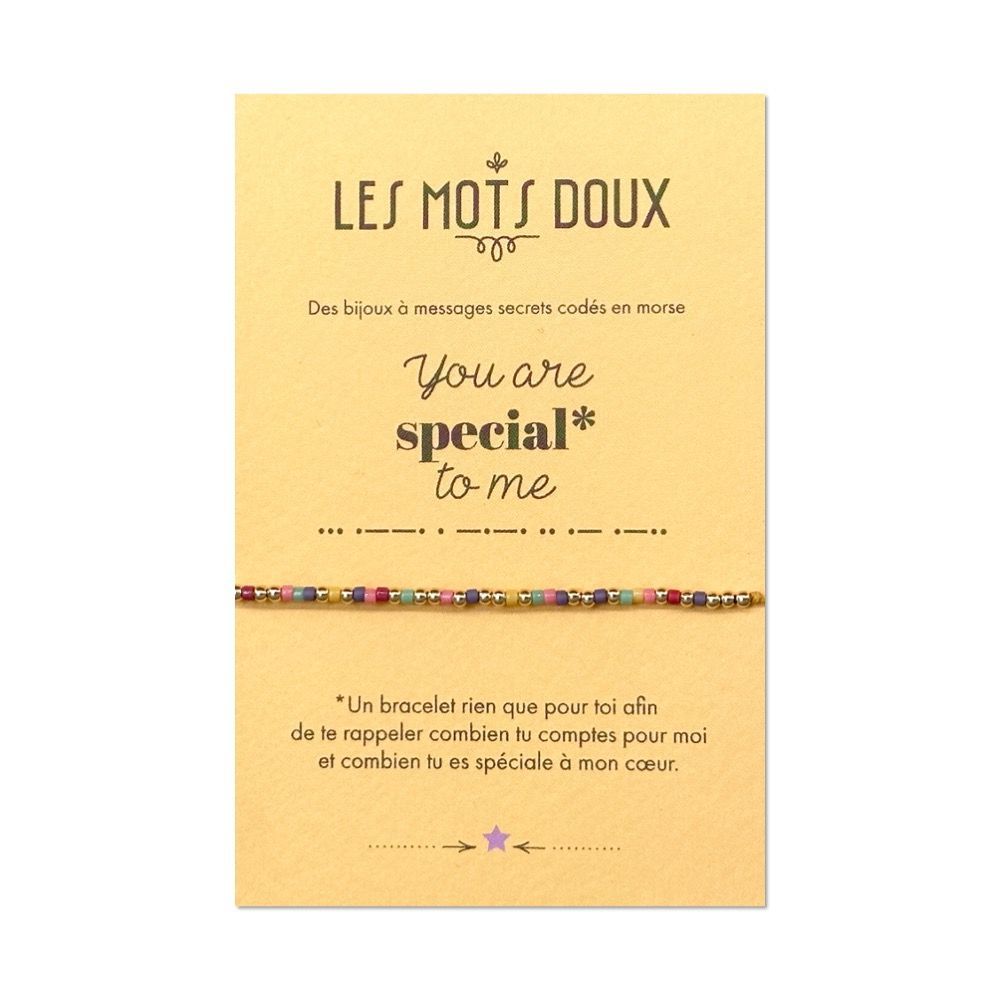Bijoux - Bracelet codé en morse : You're loved - LES MOTS DOUX