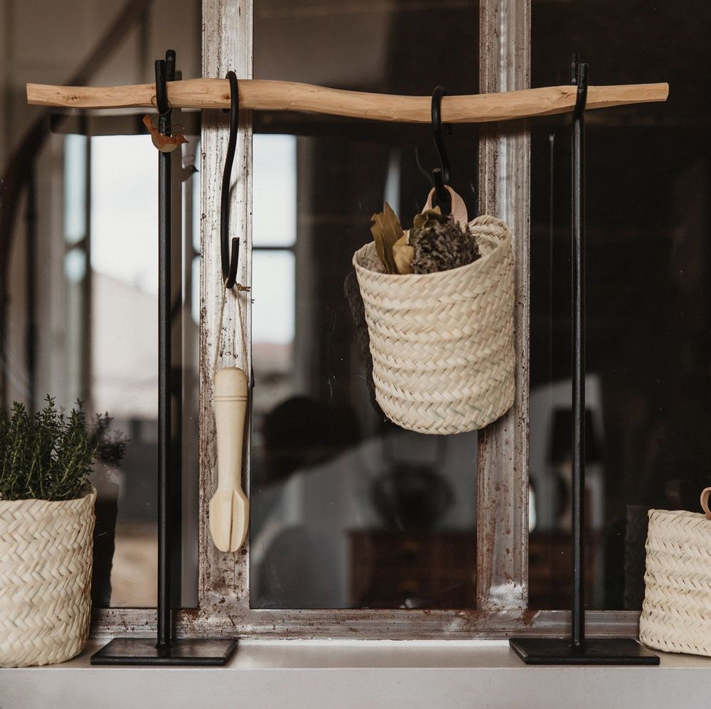 Decorative objects - RACK IN STEEL AND EUCALYPTUS WOOD - COSYDAR-DECO