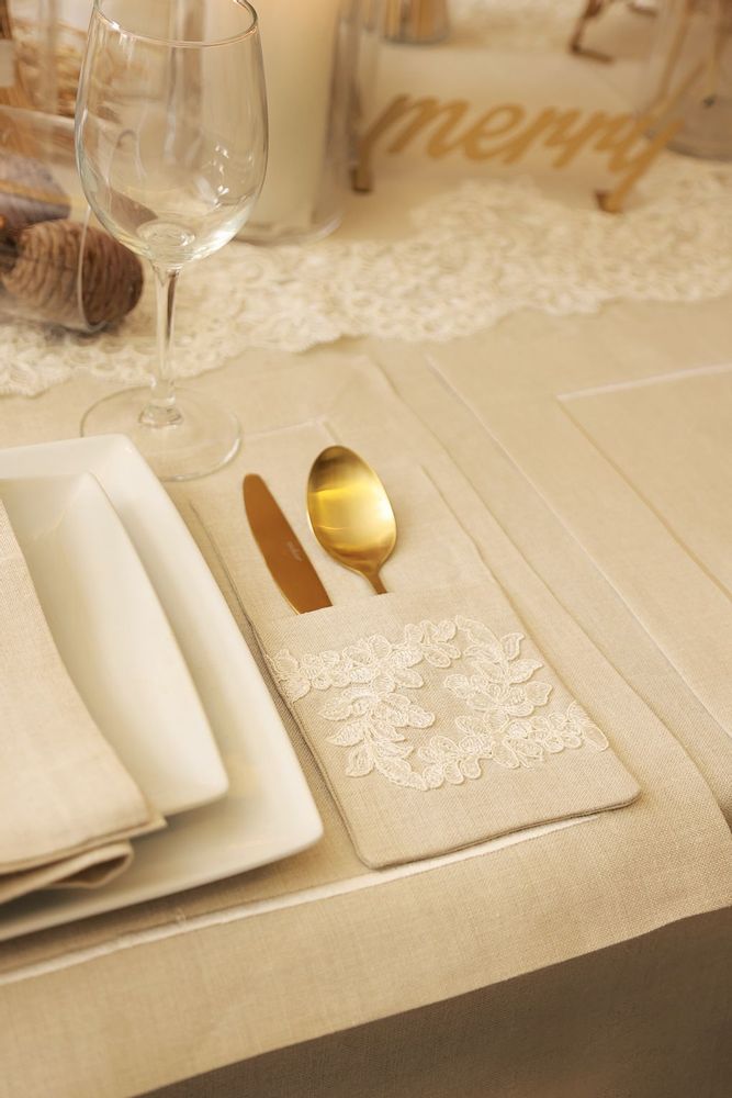 Sets de table - SET DE TABLE « CONTOUR » BEIGE, LOT DE 2 - HYA CONCEPT STORE