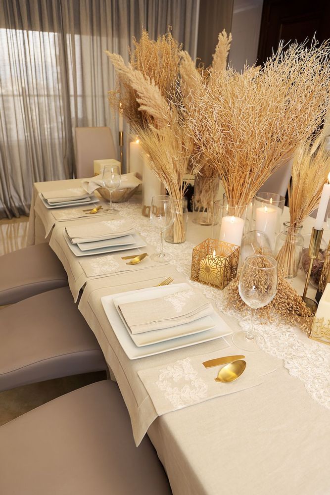Napkins - Dentelle Beige Napkin set of 2 - HYA CONCEPT STORE