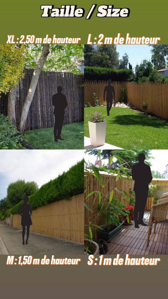 Outdoor decorative accessories - Regular Range Bamboo Fence, Privacy Screen - Ref: 2-RF - BAMBOULAND