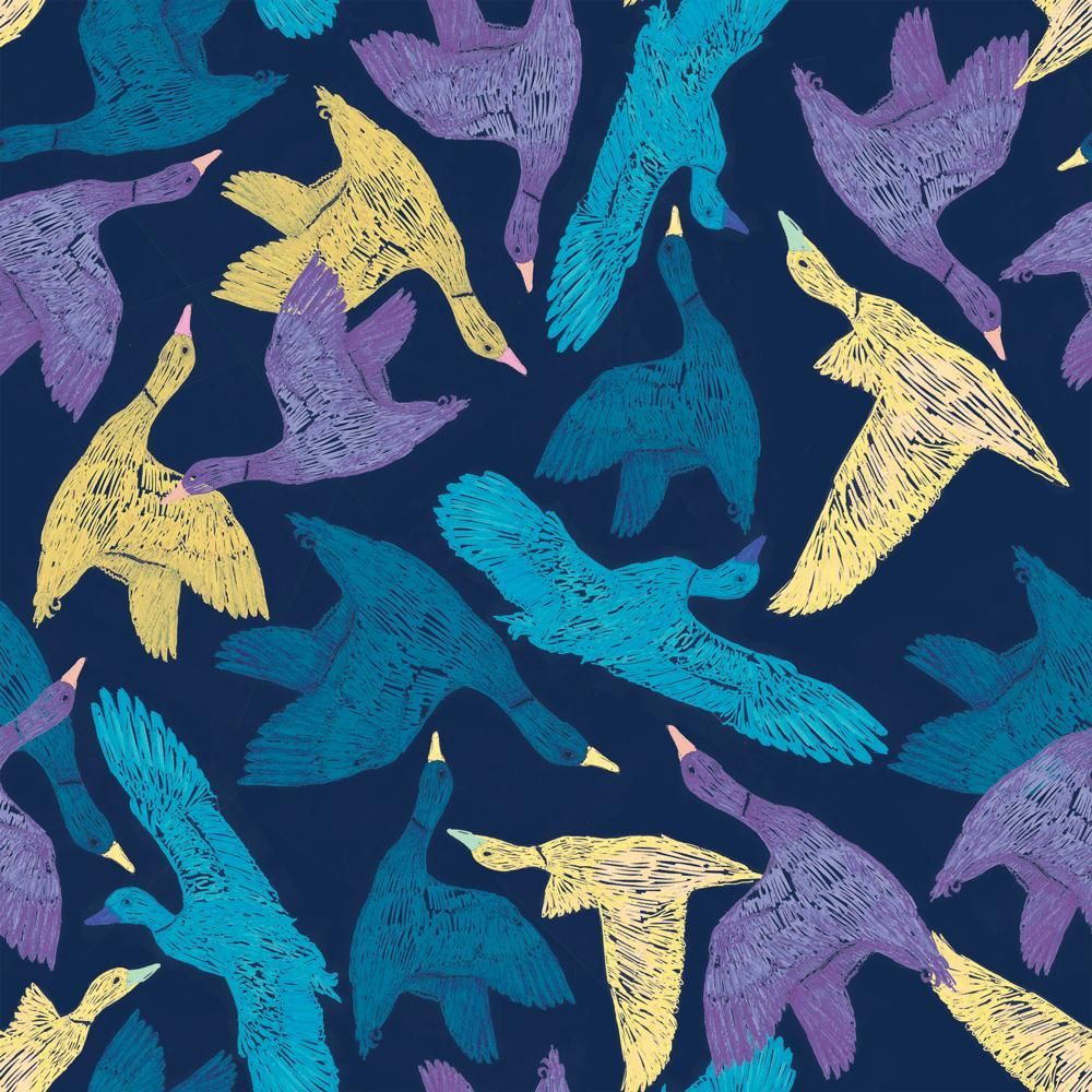 Design textile et surface - All over Duck pattern - OH SUZY.DESIGN