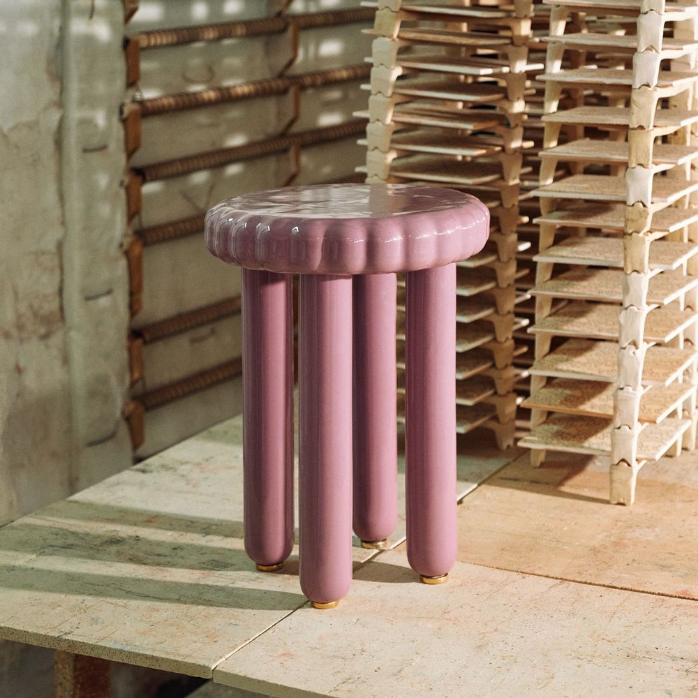 Tabourets - Tabouret/table d'appoint en céramique 'Biscotto' - STUDIO YELLOWDOT