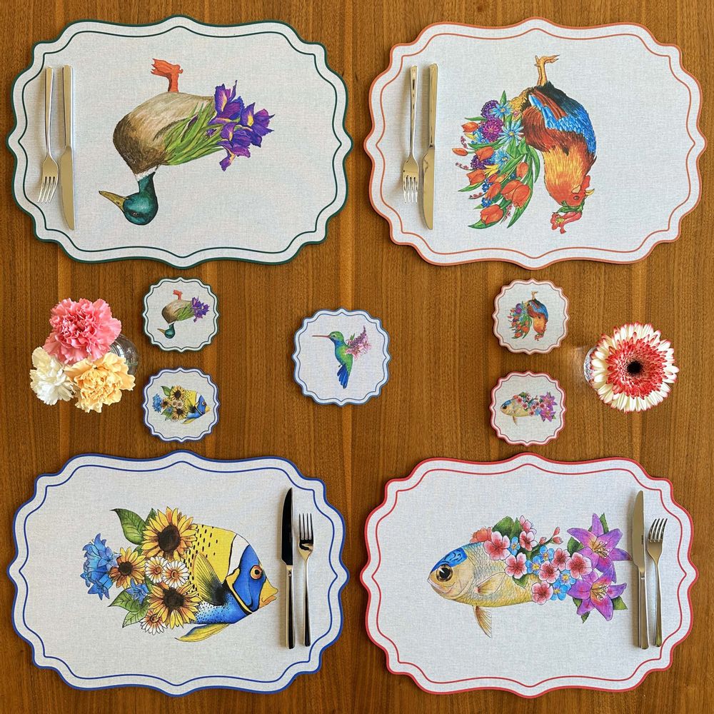 Table mat - Collezione Animali Fioriti - PLUMERÌA HOME