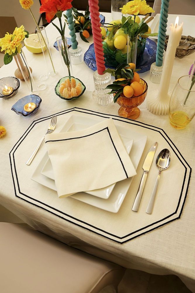 Cadeaux - Ensemble de serviettes hexagonales de 2 - HYA CONCEPT STORE