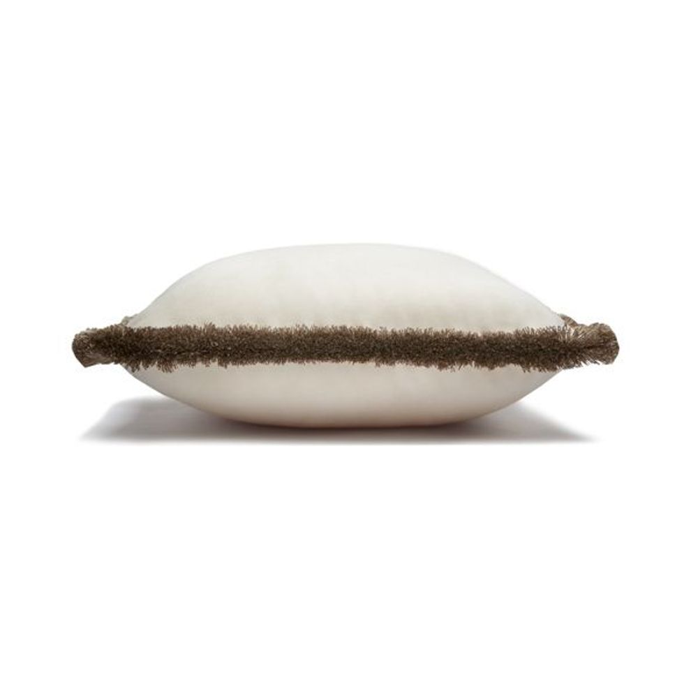 Cushions - Happy Pillow Velvet With Multicolor Sahara Fringes - LO DECOR