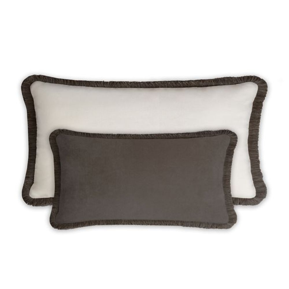 Coussins - Collection Lit - Oreillers Couple Happy Velours Avec Franges - LO DECOR