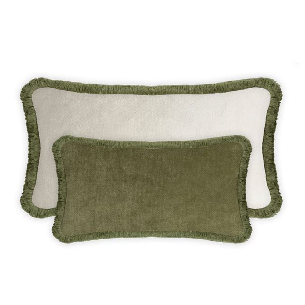 Coussins - Collection Lit - Oreillers Couple Happy Velours Avec Franges - LO DECOR