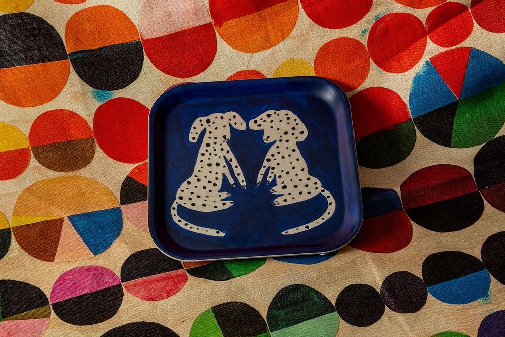 Plateaux - Indigo Birds, Oranges & Lemons, Studio Avenida and Orient - AVENIDA HOME