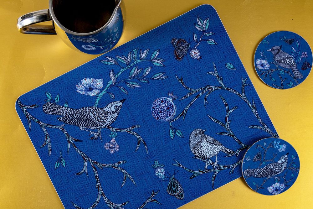 Plateaux - Indigo Birds, Oranges & Lemons, Studio Avenida and Orient - AVENIDA HOME