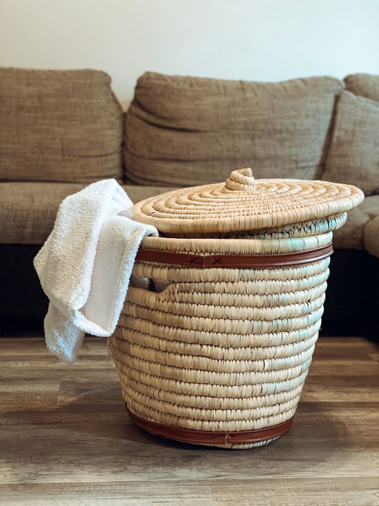 Boîtes de rangement - Panier á linge avec couvercle - MAISON ZOE