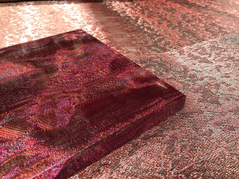 Curtains and window coverings - Metal mesh: resin insertion - LCD TEXTILE EDITION