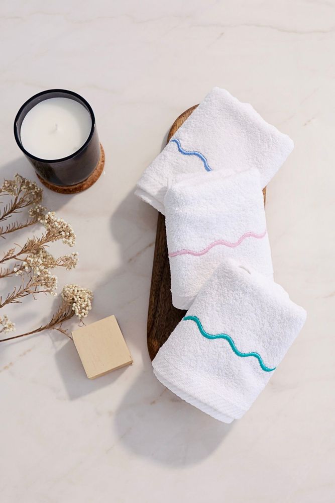Serviettes de bain - Ensemble de 3 serviettes à bulles - HYA CONCEPT STORE
