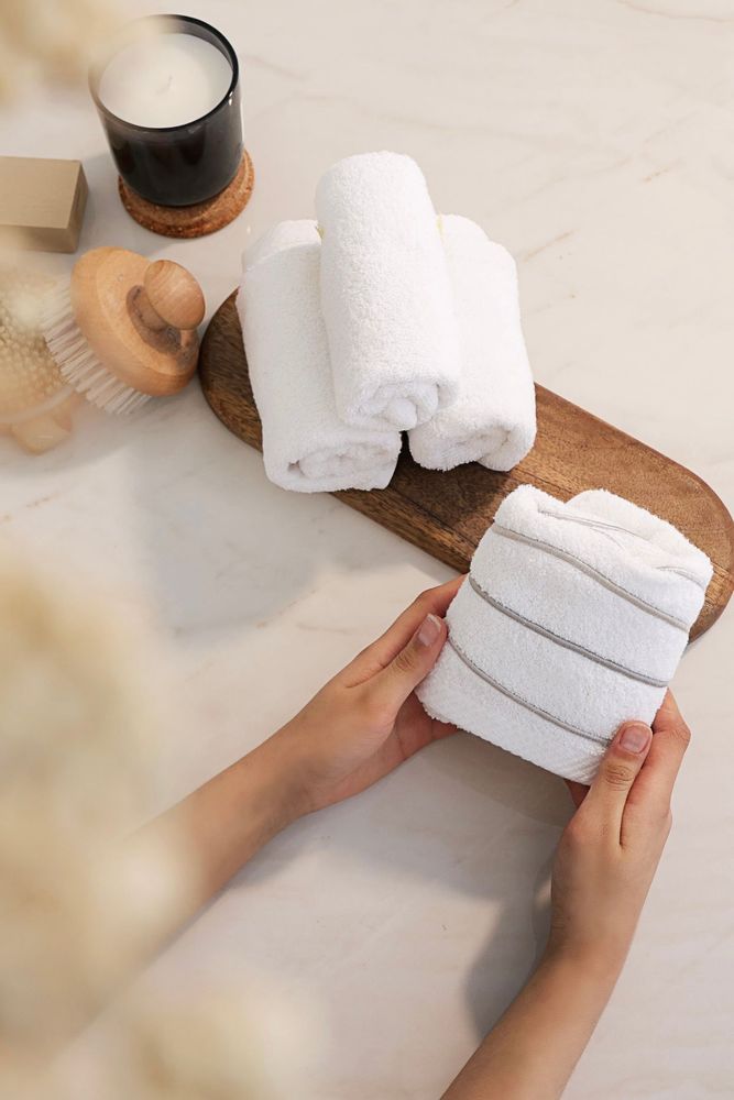 Serviettes de bain - Ensemble de 3 serviettes Wave - HYA CONCEPT STORE