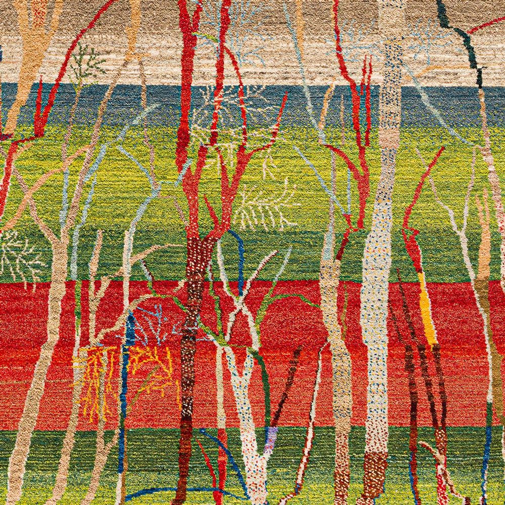 Tapis design - Autumnal Woodland 4, Transitional Tribal, Zollanvari Super Fine Gabbeh - ZOLLANVARI INTERNATIONAL