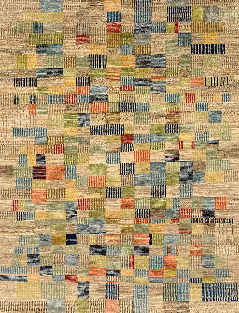 Tapis design - Polychrome Tiles 2, Gabbehs Abstract & Plain, Super Fine Gabbeh - ZOLLANVARI INTERNATIONAL
