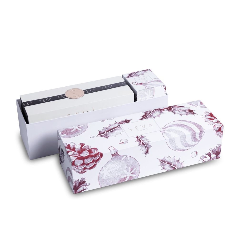 Candles - Ornament Cheer Hamper - Enchante collection( Festive Trio) + Travel Set - SEVA HOME