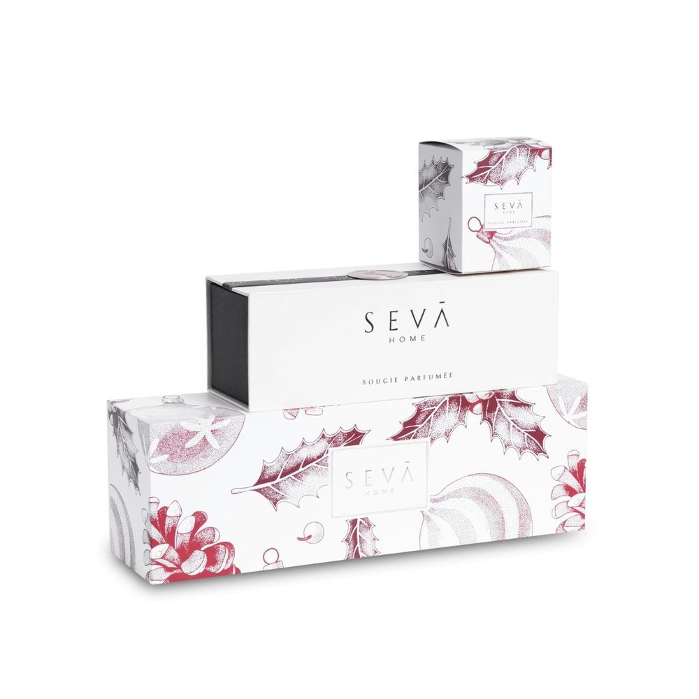 Candles - Ornament Cheer Hamper - Enchante collection( Festive Trio) + Travel Set - SEVA HOME