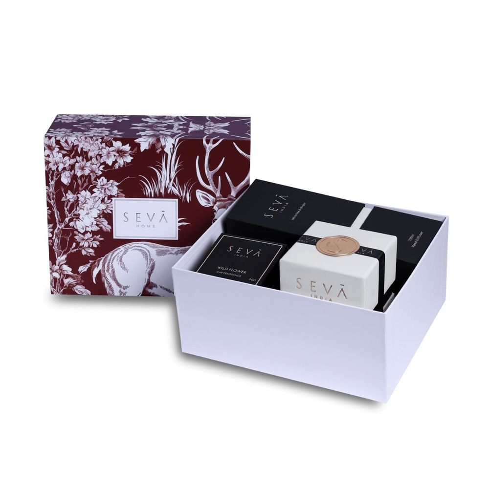 Parfums d'intérieur - Panier magique Mistletoe à motif de renne - (bougie de luxe, diffuseur, désodorisant pour voiture) - SEVA HOME