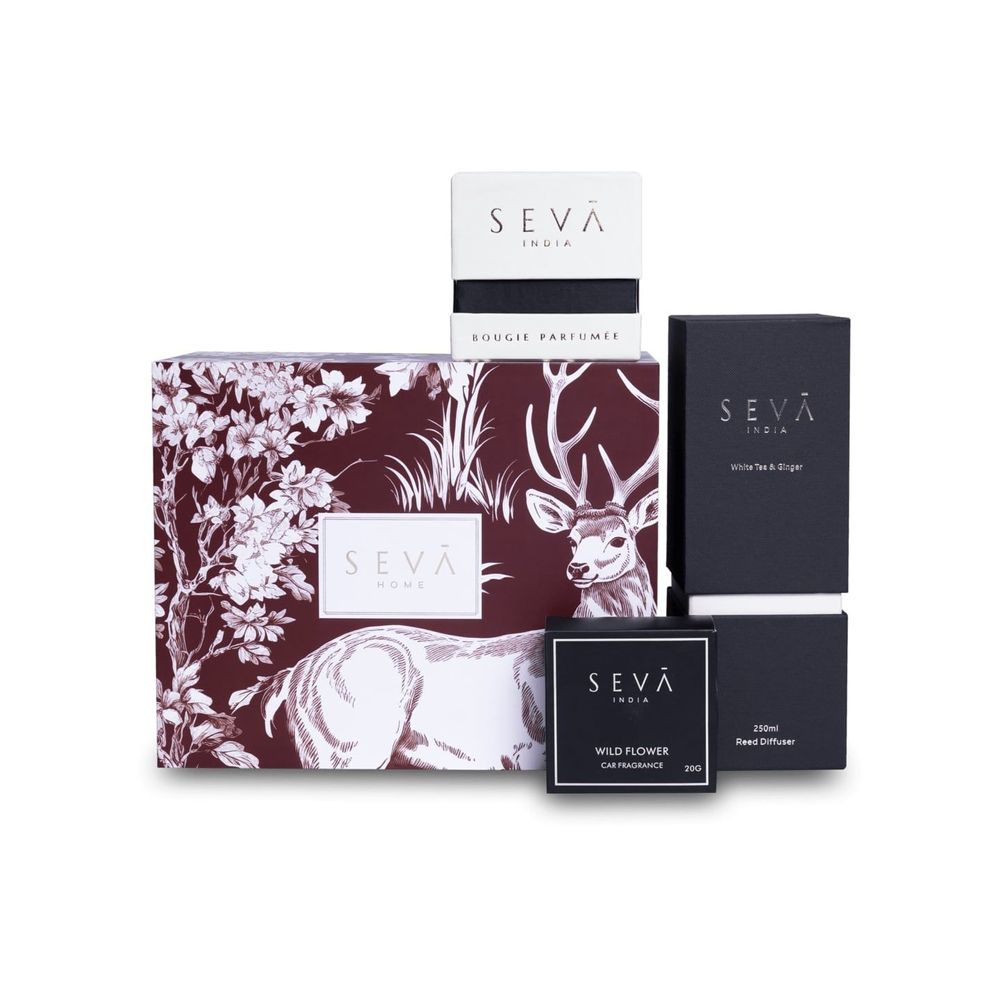 Parfums d'intérieur - Panier magique Mistletoe à motif de renne - (bougie de luxe, diffuseur, désodorisant pour voiture) - SEVA HOME