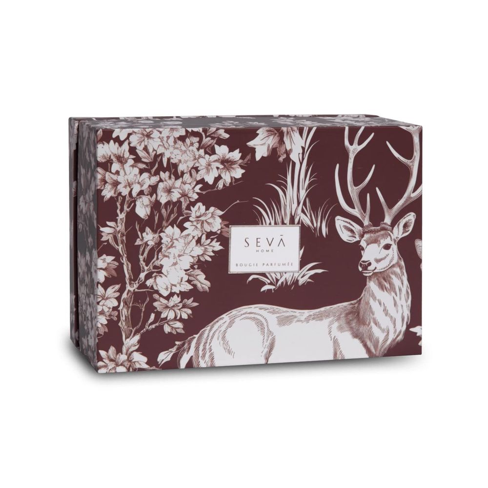 Parfums d'intérieur - Panier magique Mistletoe à motif de renne - (bougie de luxe, diffuseur, désodorisant pour voiture) - SEVA HOME