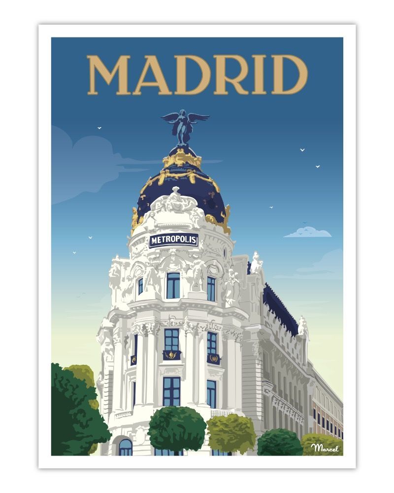 Poster - Poster MADRID - MARCEL TRAVELPOSTERS