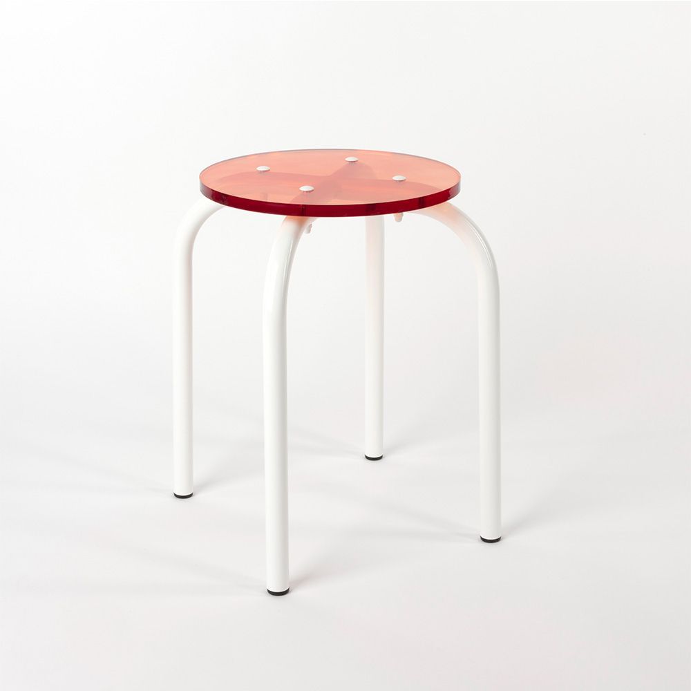 Tabourets - Tabouret verre acrylique coloré | Pop - LAURENT BADIER DESIGN