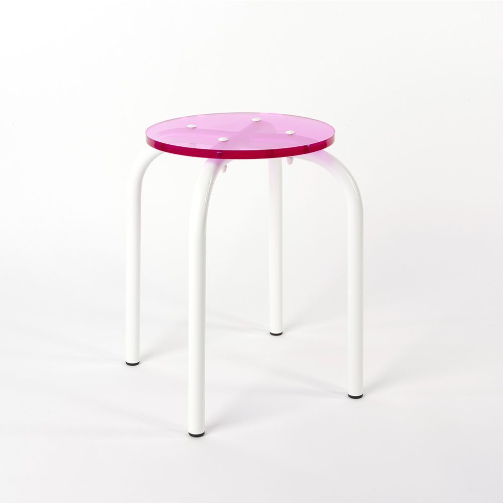 Tabourets - Tabouret verre acrylique coloré | Pop - LAURENT BADIER DESIGN