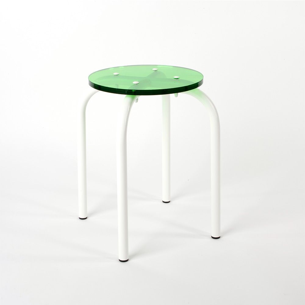 Tabourets - Tabouret verre acrylique coloré | Pop - LAURENT BADIER DESIGN