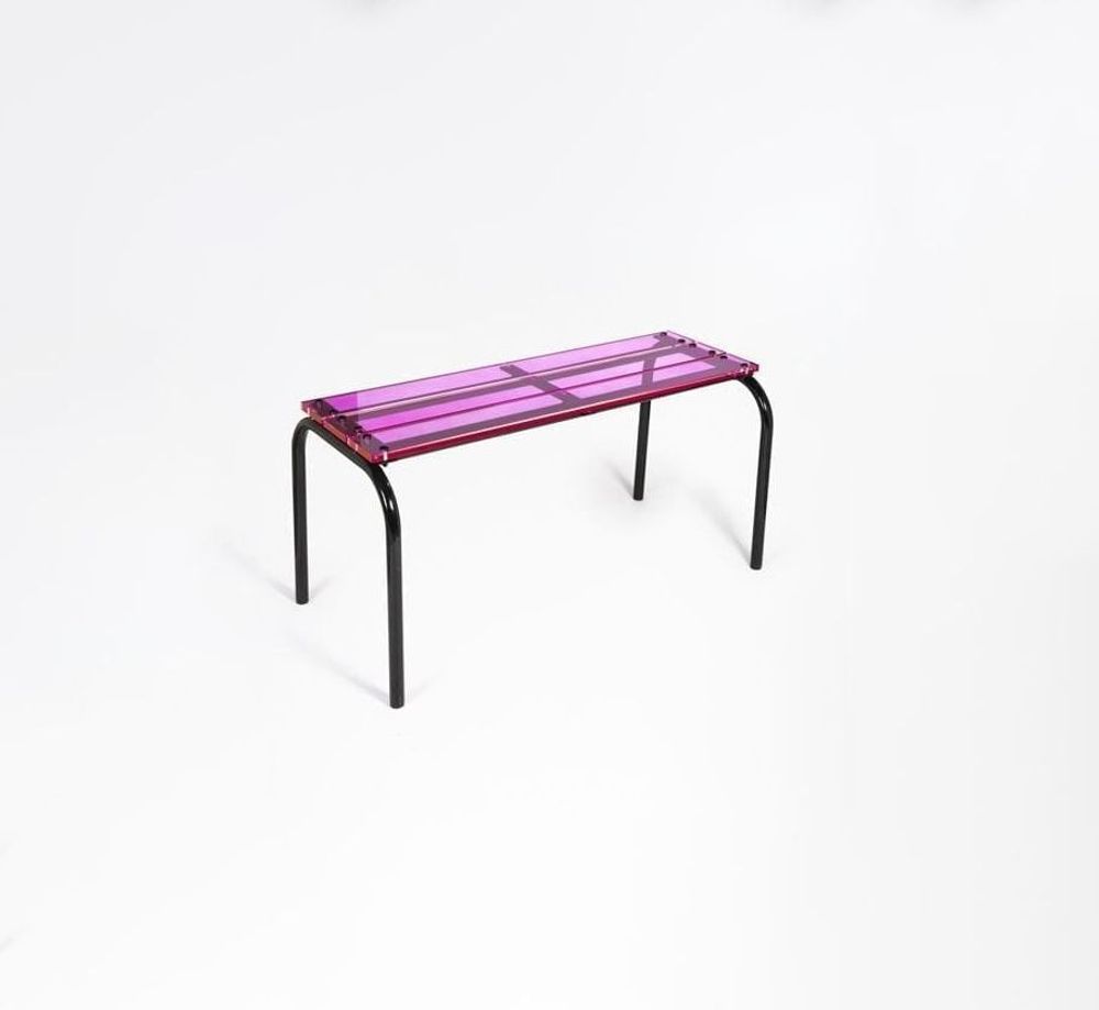 Bancs - Banc verre acrylique coloré |Black Pop - LAURENT BADIER DESIGN