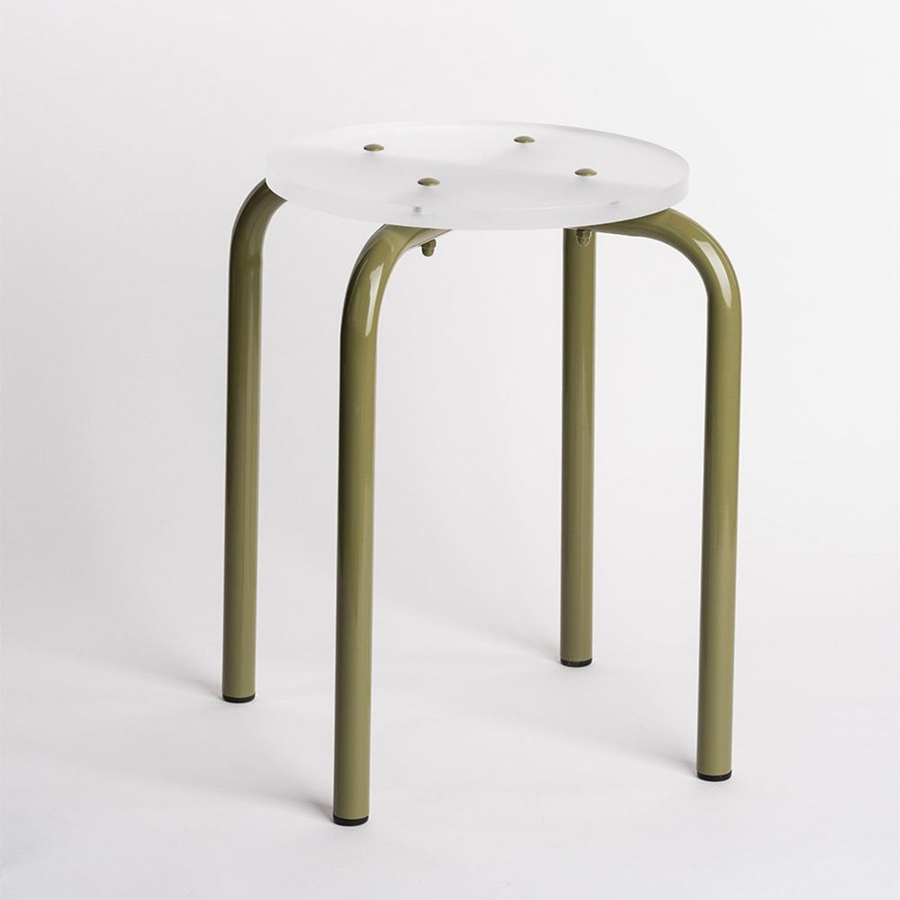 Stools - Frosted acrylic glass stool | Frozen Melody - LAURENT BADIER DESIGN