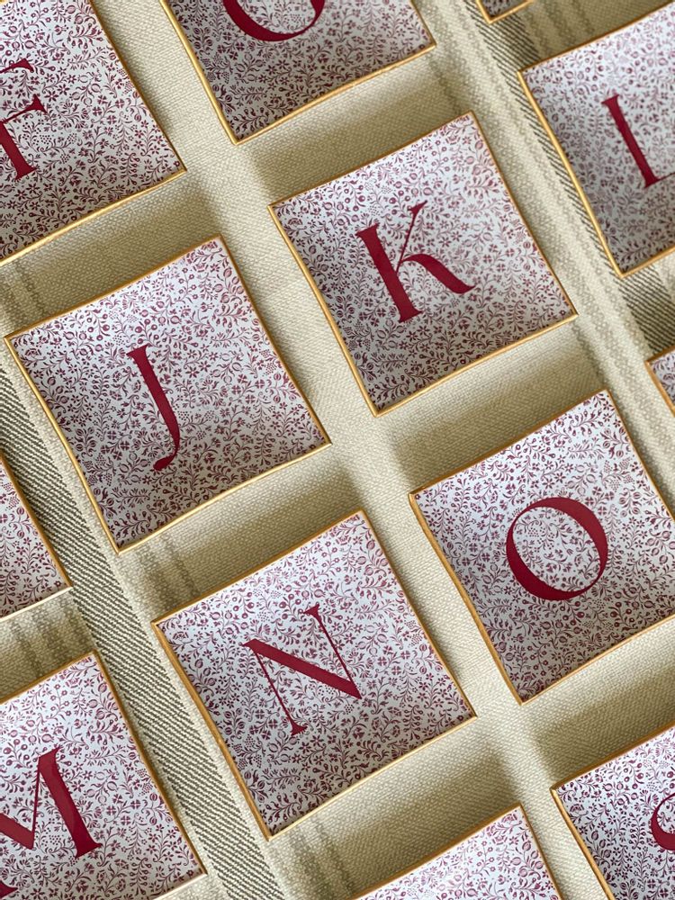 Gifts - Personalized Square Plate Initials 10x10cm - CHITICRIS HANDMADE IN SPAIN