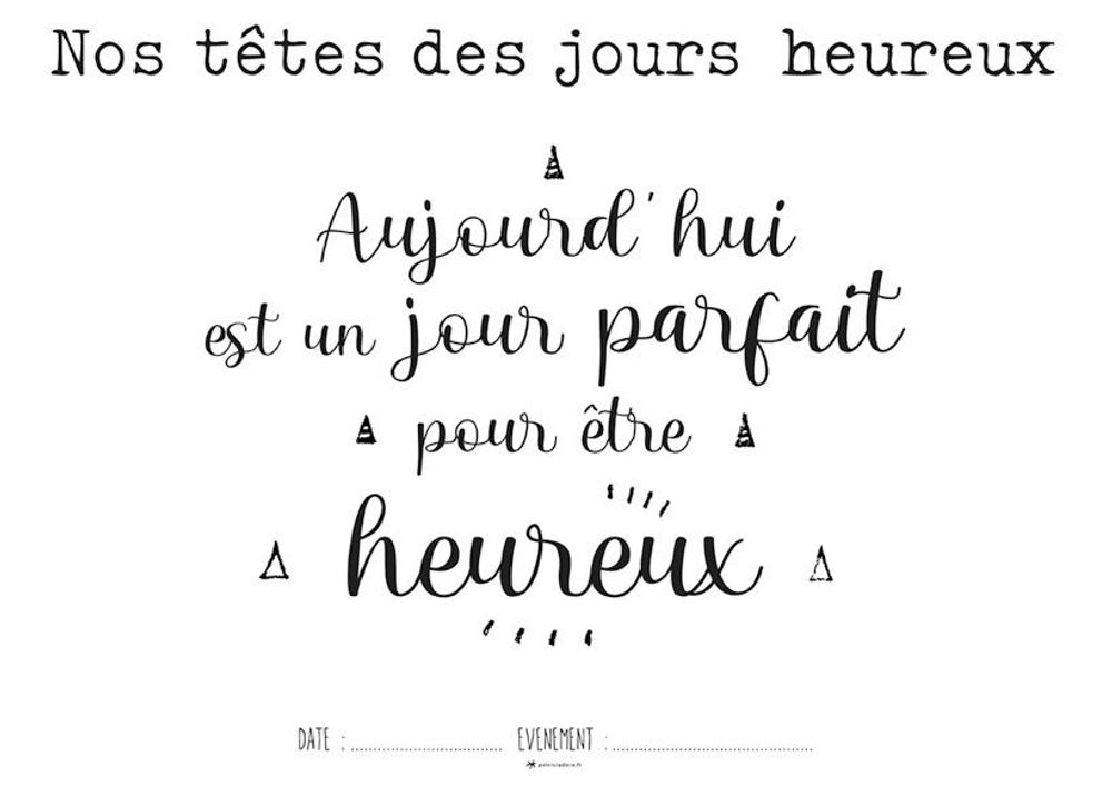 Other wall decoration - POSTER&CADRES JOUR D'EXCEPTION : jour de naissance - jour heureux - jour de Noël - PATRICIA DORÉ