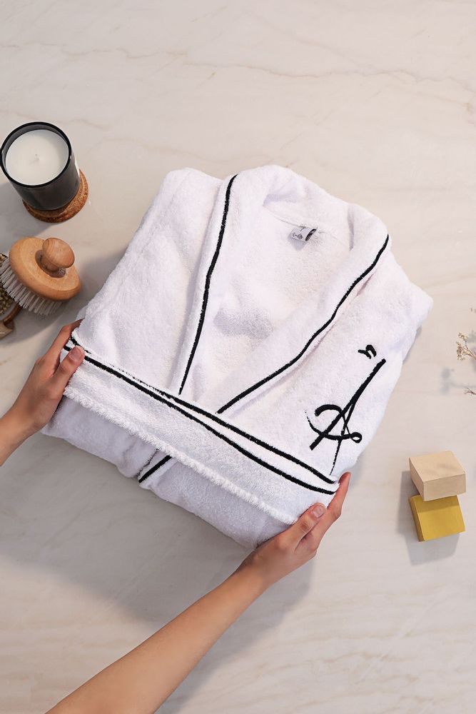 Bath towels - Black Trim Bathrobe - HYA CONCEPT STORE