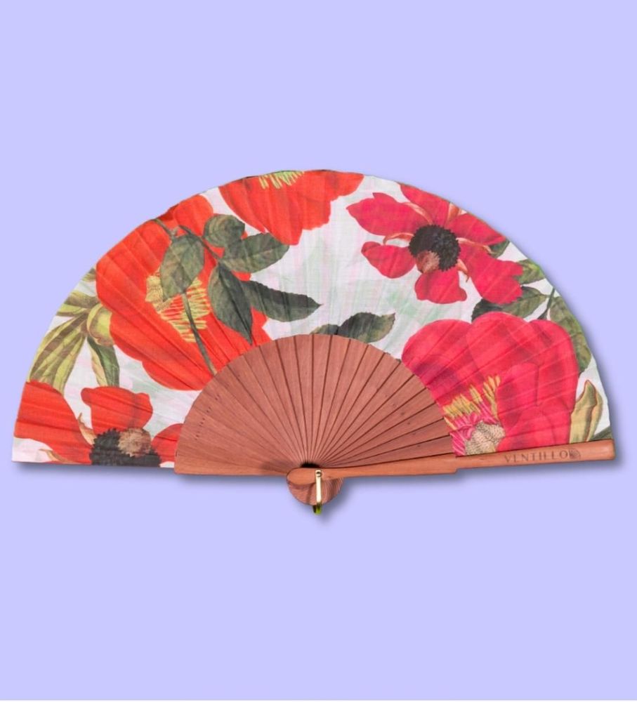 Objets de décoration - Eventail 2 BIG FLOWER - EVENTAILS VENTILLO - JONCS BOUDDHISTES MALUNE