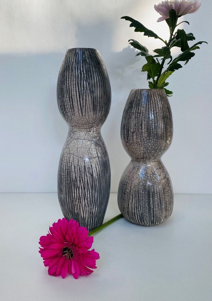Vases - Vase Céramique "Raku" Quilles - BARBARA BILLOUD