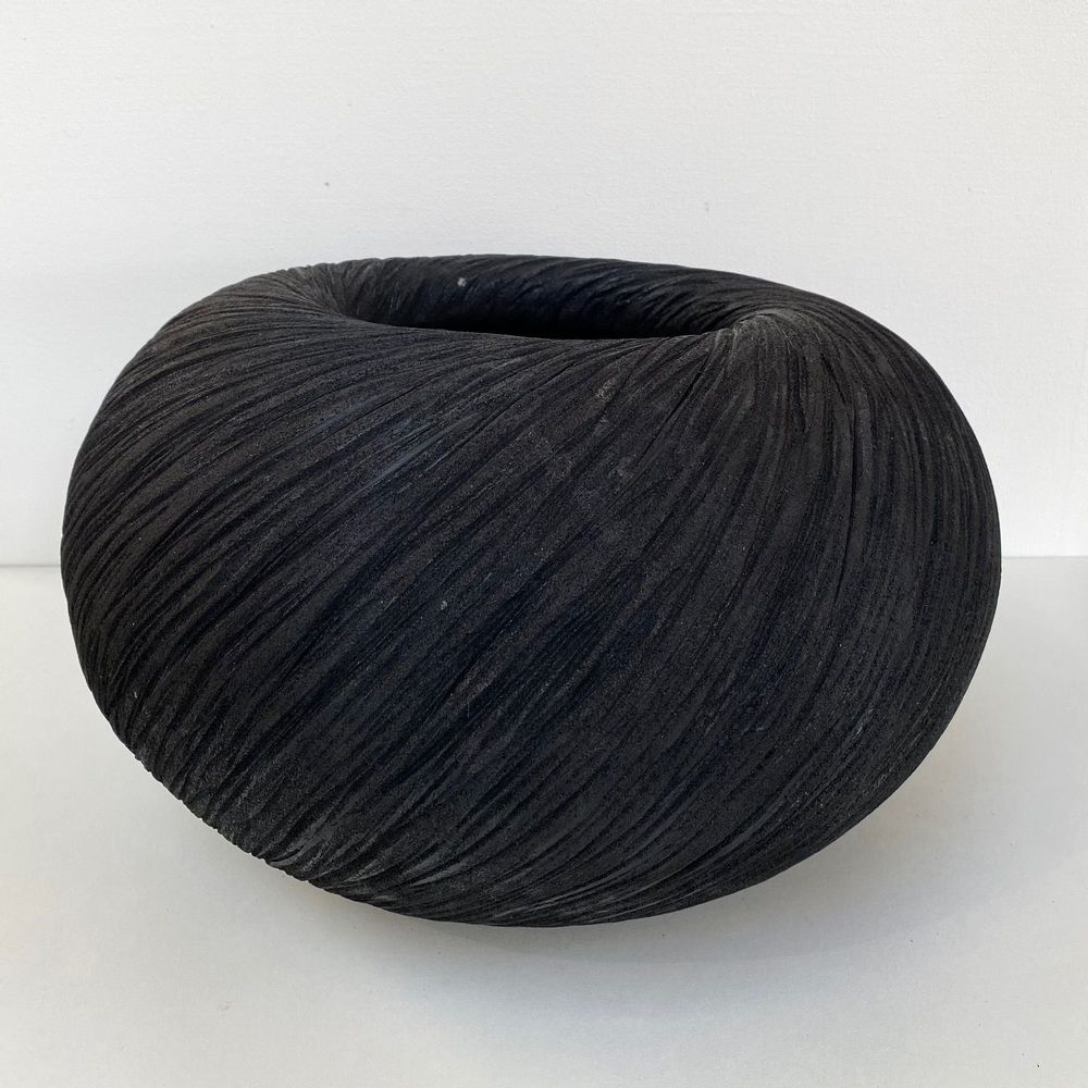 Vases - Vase Céramique "Raku" Black Amphora - BARBARA BILLOUD