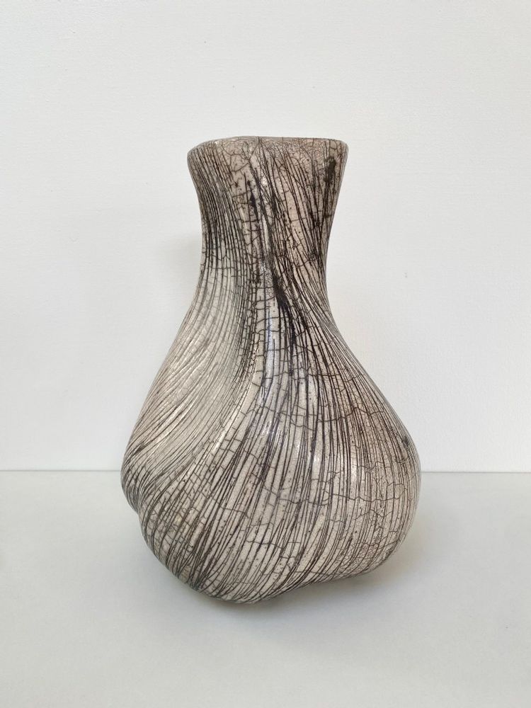 Vases - Vase Céramique "Raku" Curve - BARBARA BILLOUD